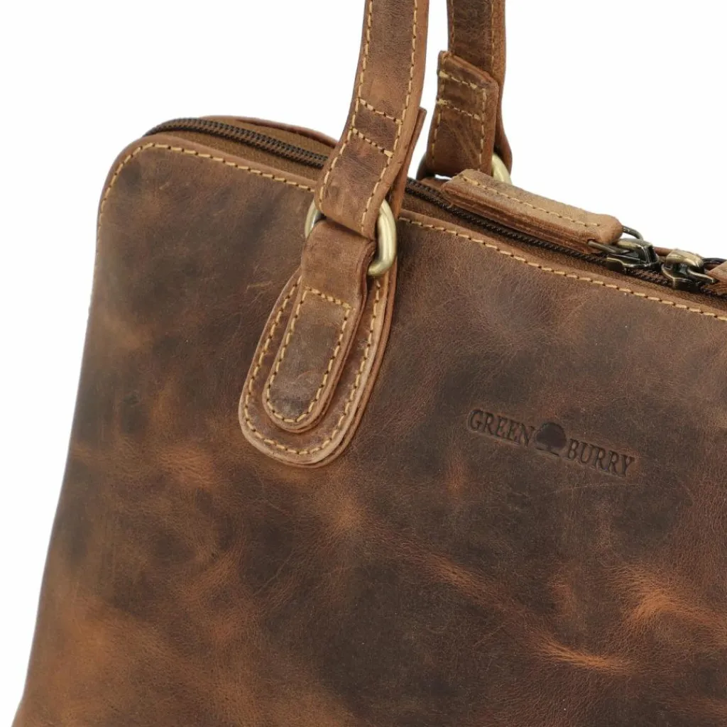 Discount Greenburry Vintage Schultertasche S Leder 37 cm brown