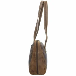 Hot Greenburry Vintage Schultertasche Leder 35 cm brown