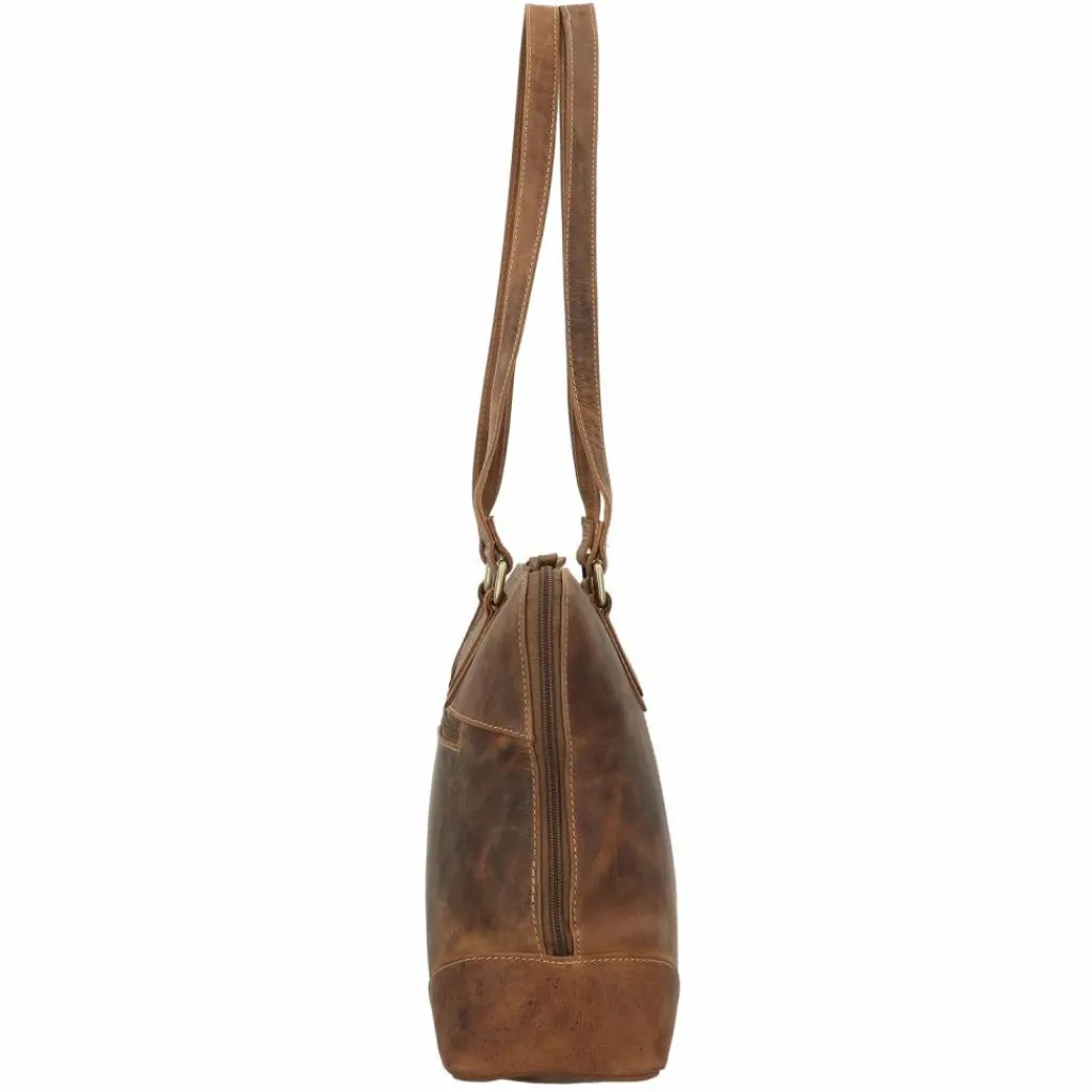 Discount Greenburry Vintage Shopper Tasche Leder 37 cm Laptopfach brown
