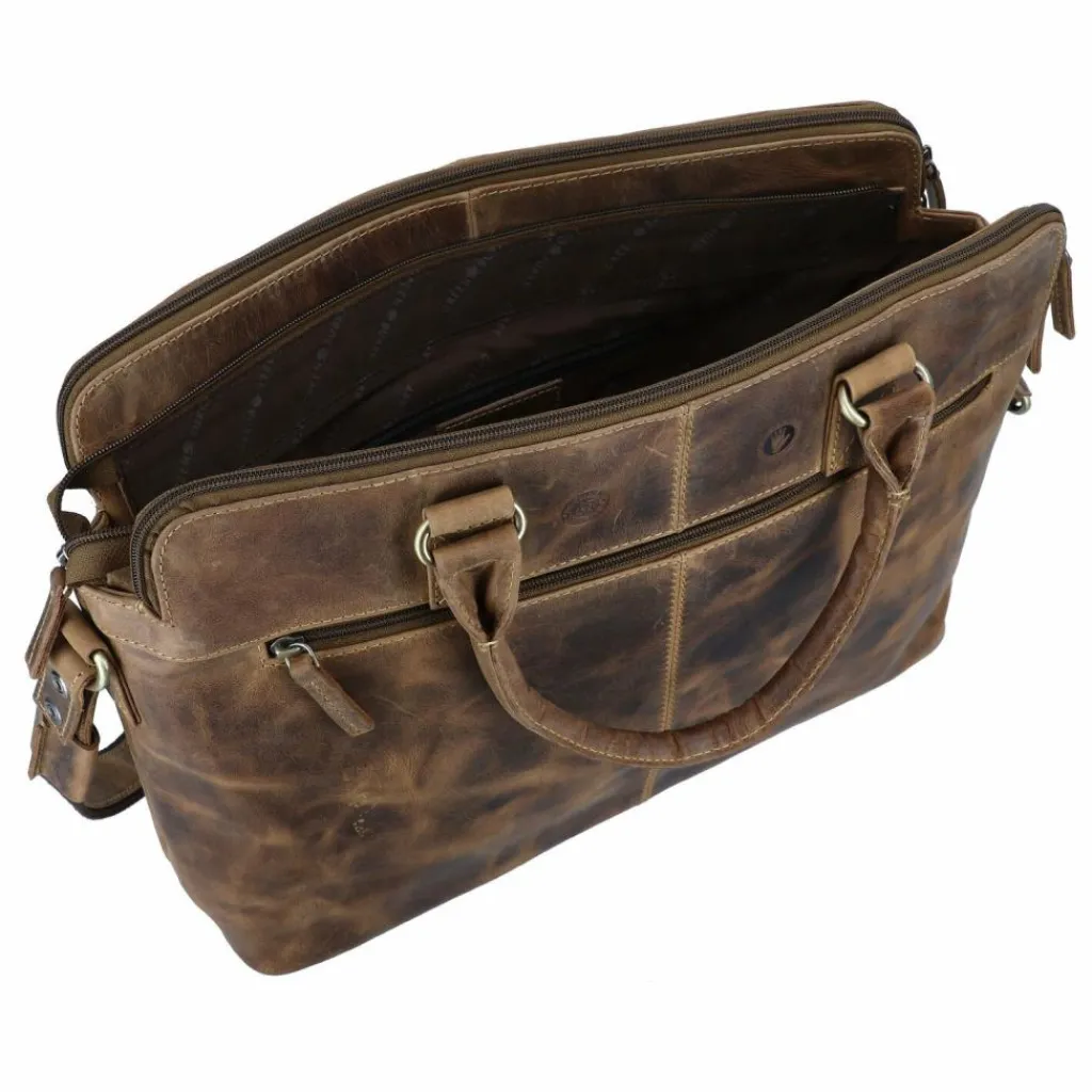 Greenburry Vintage Shopper Tasche Leder 40 cm