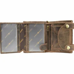 Herren Greenburry Vintage Skull Geldbörse Leder 10 cm