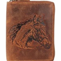 Greenburry Herrengeldbörsen Hochformat<Vintage Sternzeichen Geldbörse Leder 10 cm horse