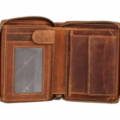 Greenburry Herrengeldbörsen Hochformat<Vintage Sternzeichen Geldbörse Leder 10 cm horse