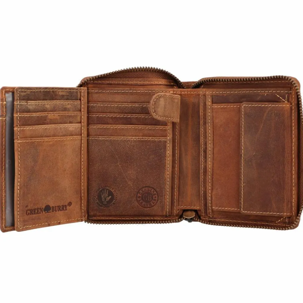 Herren Greenburry Vintage Sternzeichen Geldbörse Leder 10 cm