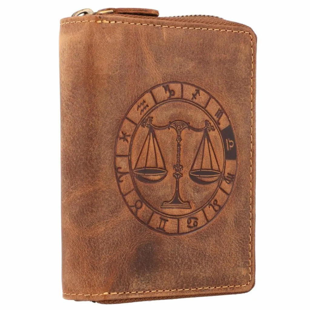 Herren Greenburry Vintage Sternzeichen Geldbörse Leder 10 cm