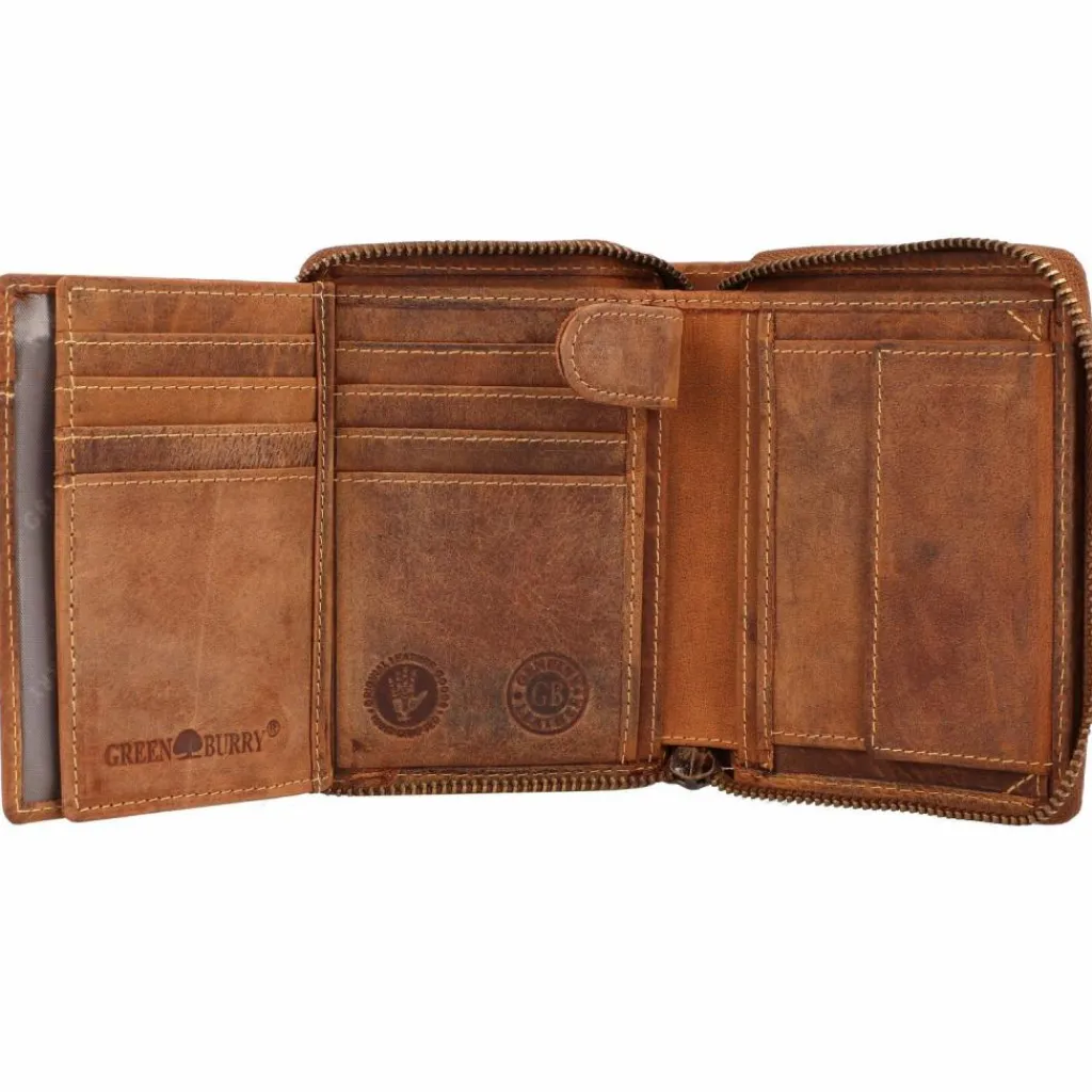 Herren Greenburry Vintage Sternzeichen Geldbörse Leder 10 cm