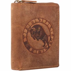 Greenburry Herrengeldbörsen Hochformat<Vintage Sternzeichen Geldbörse Leder 10 cm stier