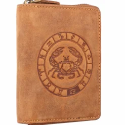 Greenburry Herrengeldbörsen Hochformat<Vintage Sternzeichen Geldbörse Leder 10 cm krebs