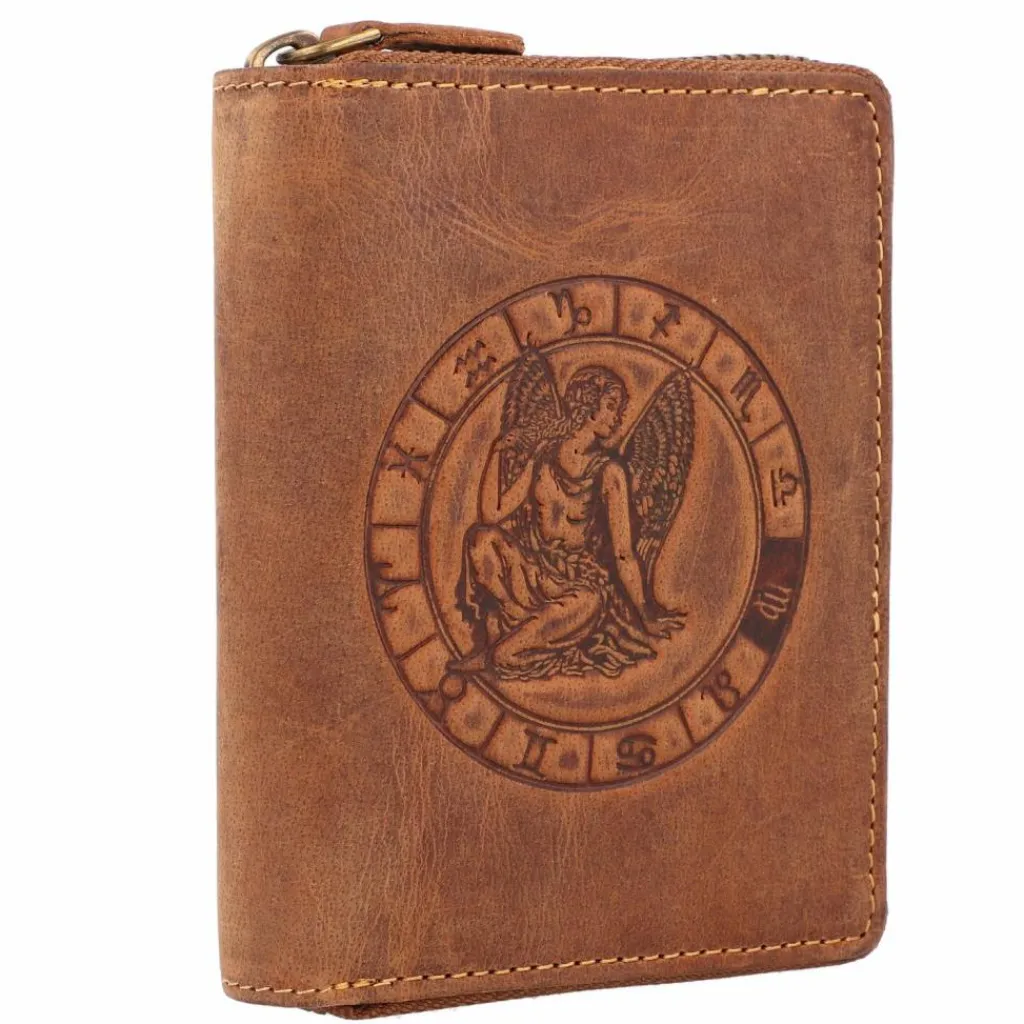 Greenburry Herrengeldbörsen Hochformat<Vintage Sternzeichen Geldbörse Leder 10 cm jungfrau