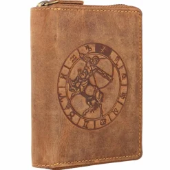 Herren Greenburry Vintage Sternzeichen Geldbörse Leder 10 cm
