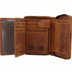 Hot Greenburry Vintage Sternzeichen Geldbörse Leder 10 cm steinbock