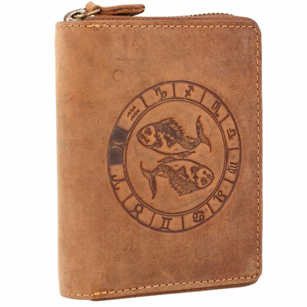 Herren Greenburry Vintage Sternzeichen Geldbörse Leder 10 cm