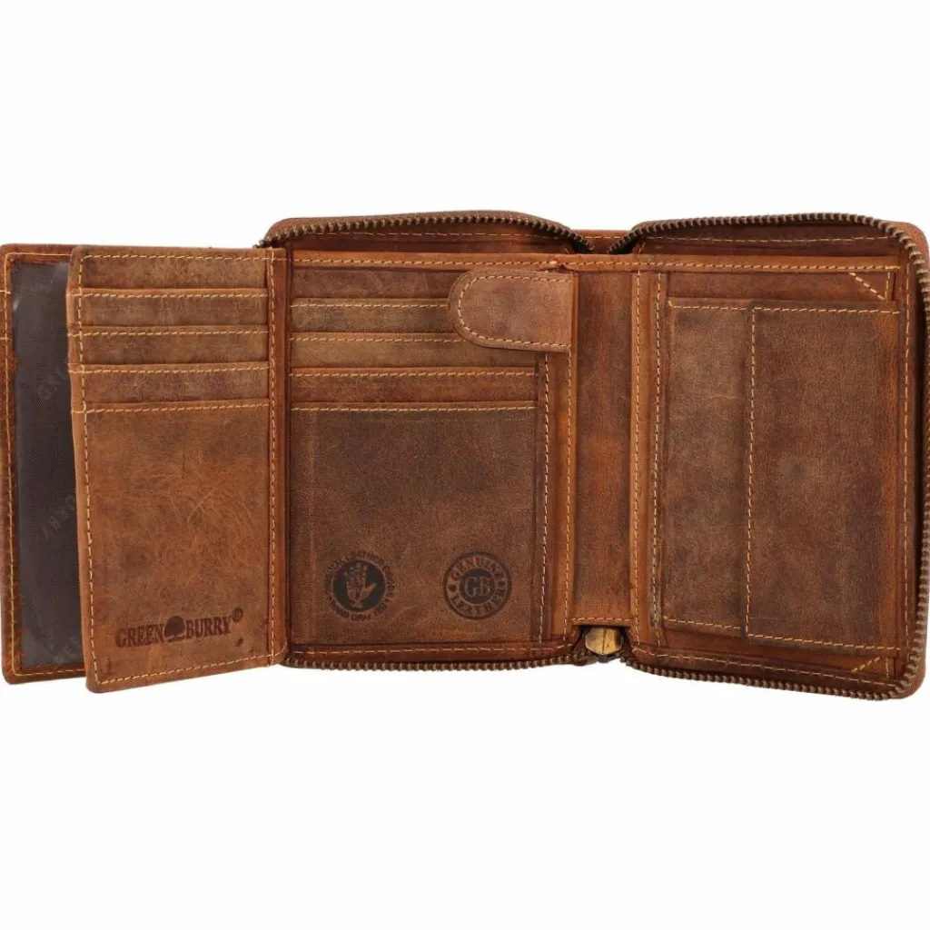 Herren Greenburry Vintage Sternzeichen Geldbörse Leder 10 cm