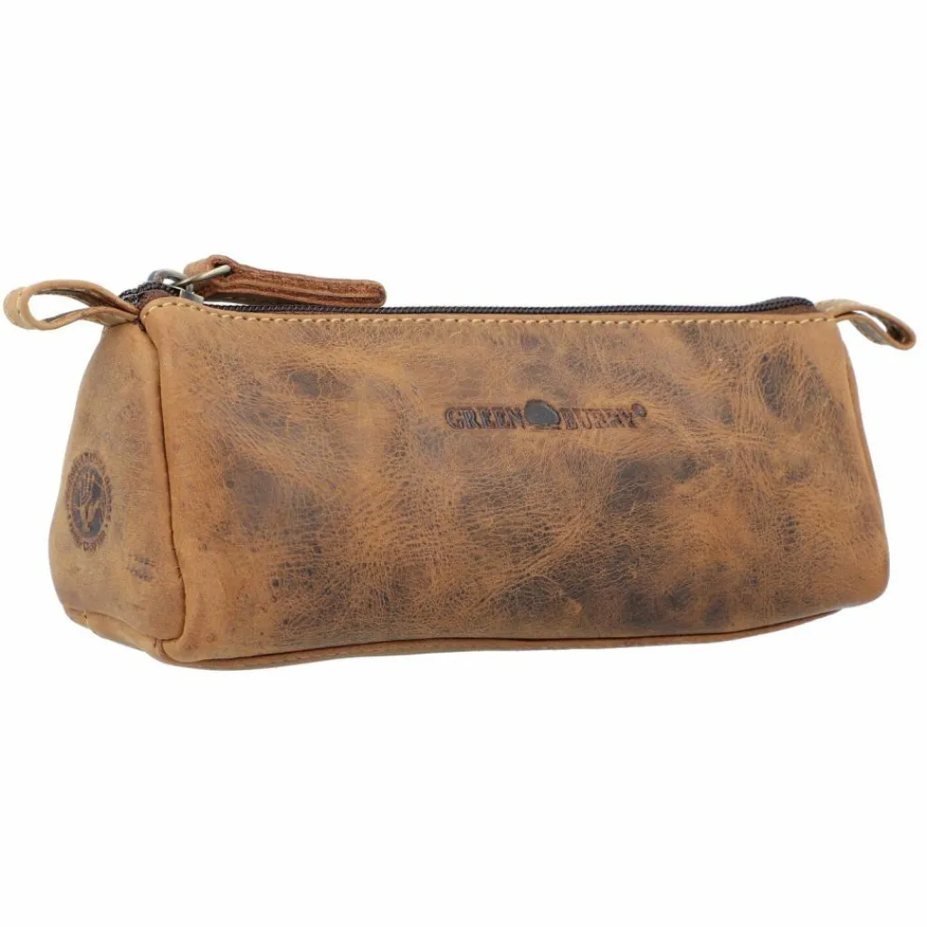 Outlet Greenburry Vintage Stifteetui Leder 19 cm braun