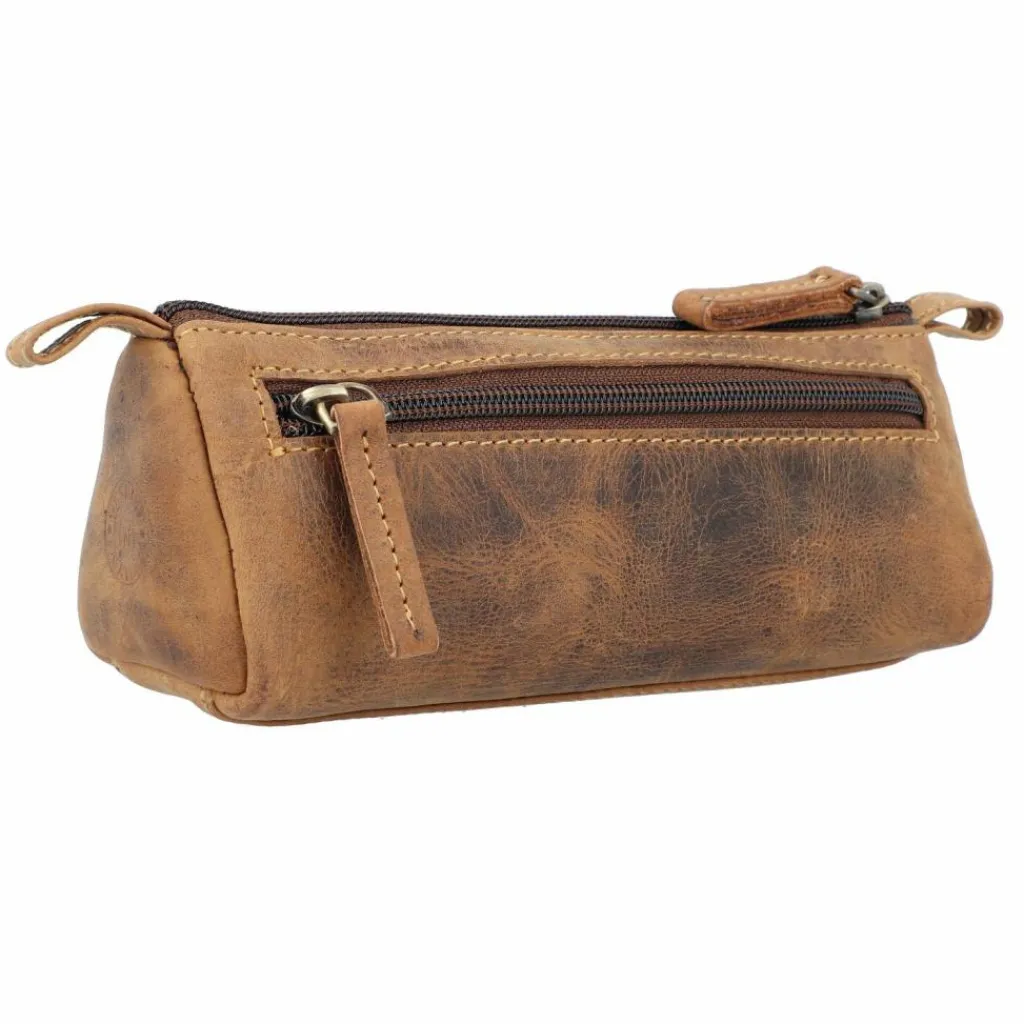Outlet Greenburry Vintage Stifteetui Leder 19 cm braun