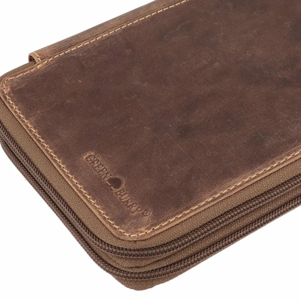 Sale Greenburry Vintage Stifteetui Leder 13 cm brown