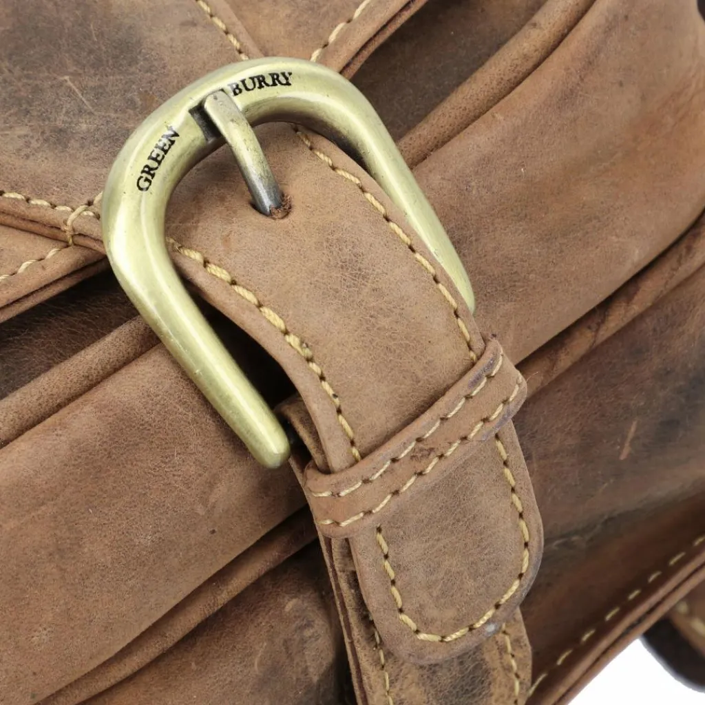 Discount Greenburry Vintage Umhängetasche Leder 16 cm brown