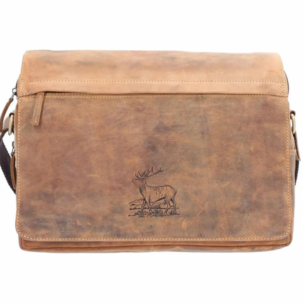 Best Greenburry Vintage Umhängetasche Leder 30 cm brown