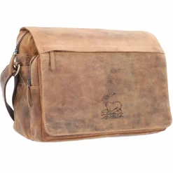 Best Greenburry Vintage Umhängetasche Leder 30 cm brown