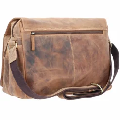 Best Greenburry Vintage Umhängetasche Leder 30 cm brown