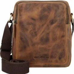 Discount Greenburry Vintage Umhängetasche Leder 20 cm brown