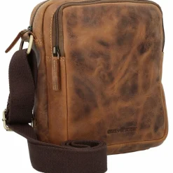 Discount Greenburry Vintage Umhängetasche Leder 20 cm brown