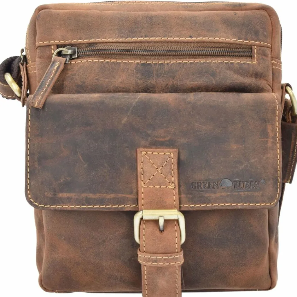 Greenburry Umhängetaschen<Vintage Umhängetasche Leder 20 cm brown