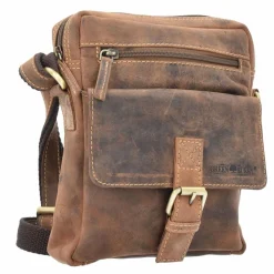 Greenburry Umhängetaschen<Vintage Umhängetasche Leder 20 cm brown