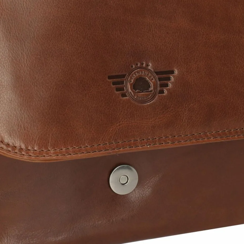 Greenburry Vintage Umhängetasche Leder 26 cm natur