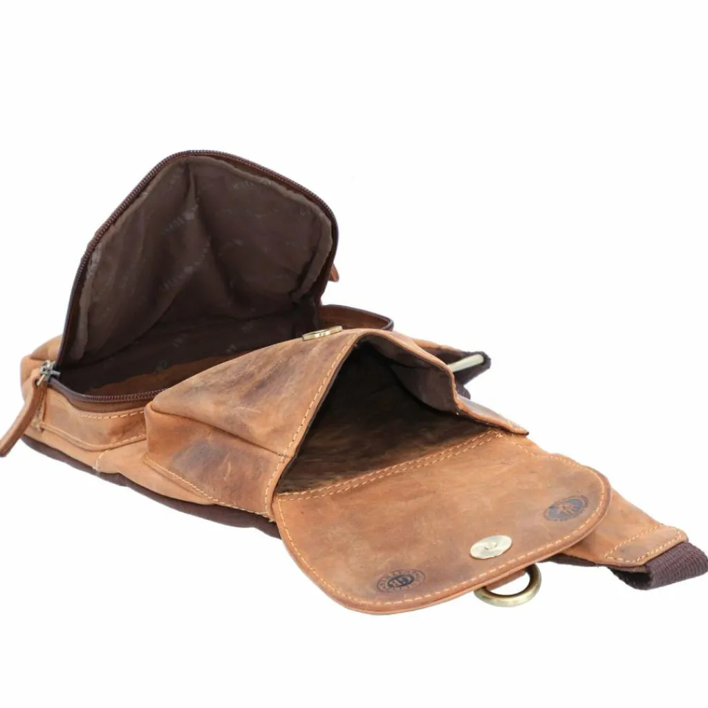 Greenburry Umhängetaschen<Vintage Umhängetasche Leder 26 cm brown