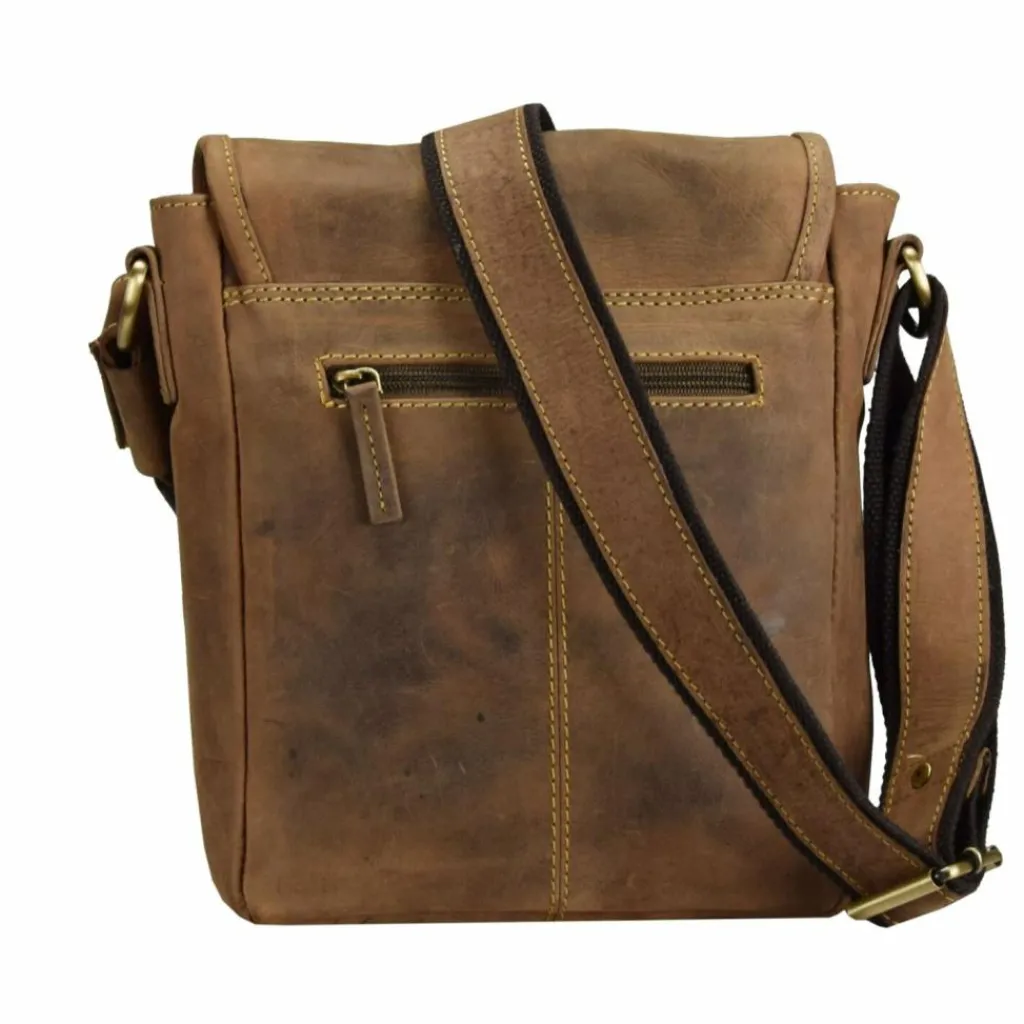 Clearance Greenburry Vintage Umhängetasche Leder 23 cm braun