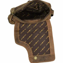 Greenburry Vintage Umhängetasche I Leder 17 cm brown