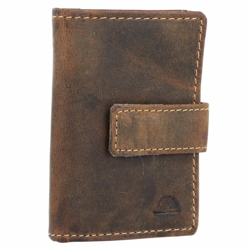 Greenburry Visitenkartenetuis<Vintage Visitenkartenetui RFID Leder 7 cm brown