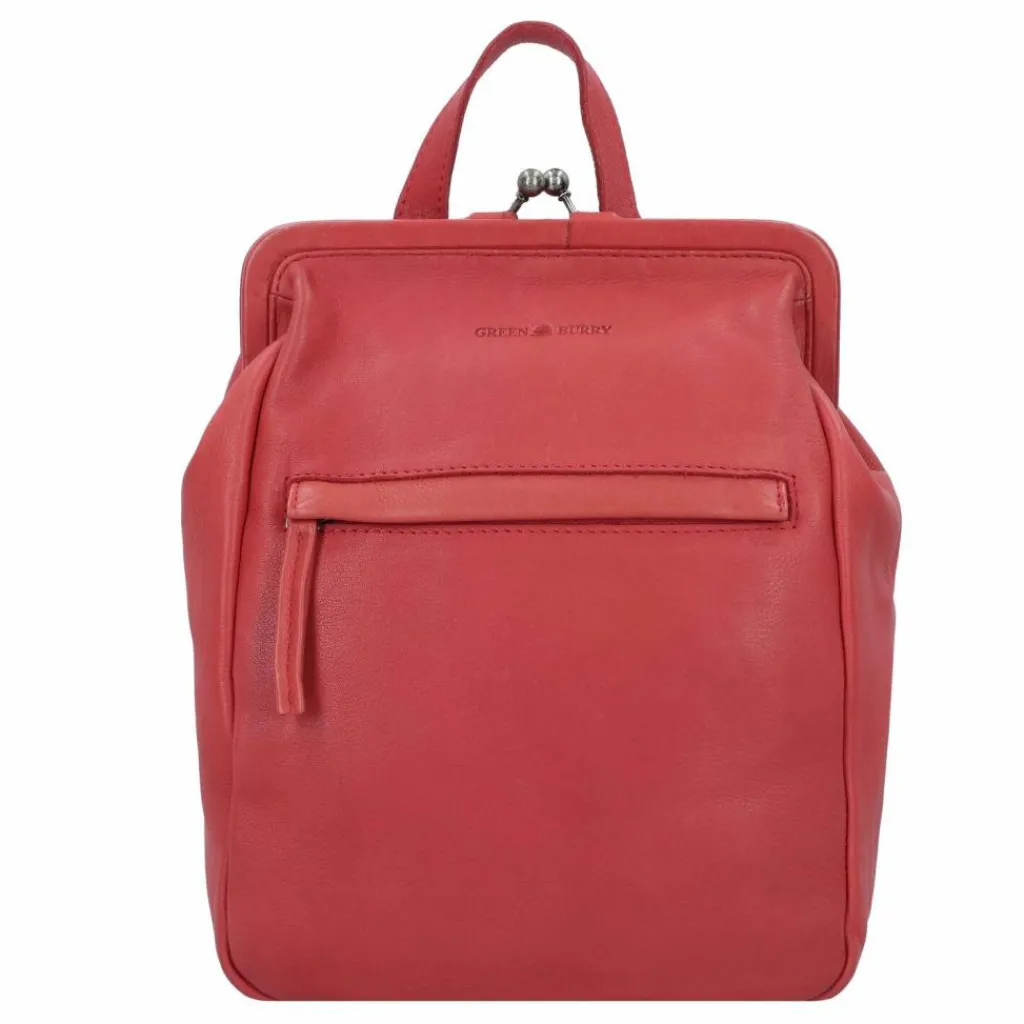 Greenburry Lederrucksäcke|City Rucksäcke<Vintage washed City Rucksack Leder 27 cm bloodred