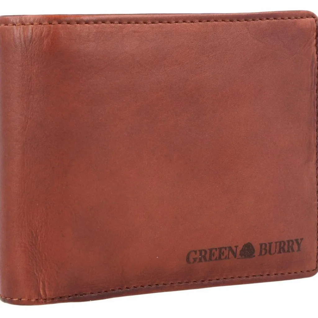 Greenburry Herrengeldbörsen Querformat<Vintage Washed Geldbörse Leder 13 cm chestnut