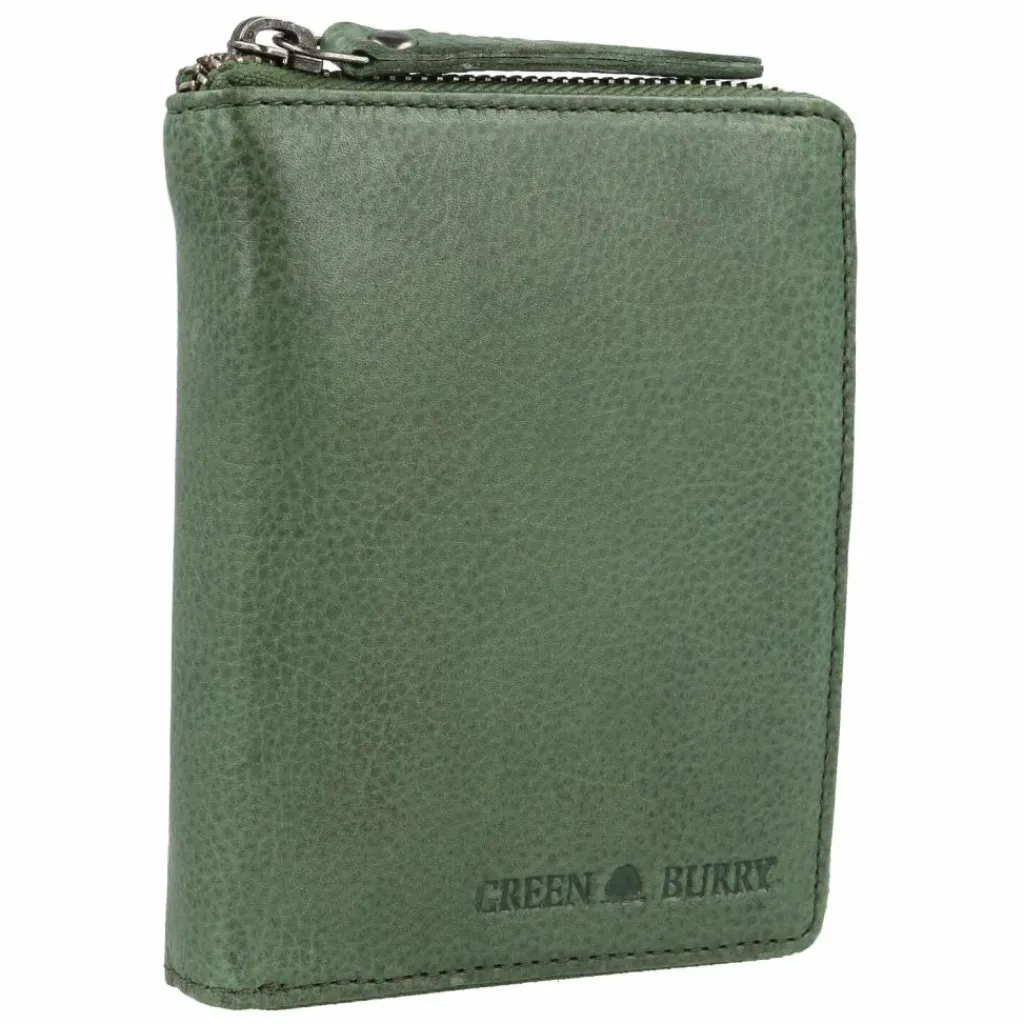 Greenburry Herrengeldbörsen Hochformat<Vintage Washed Geldbörse Leder 10 cm emerald green