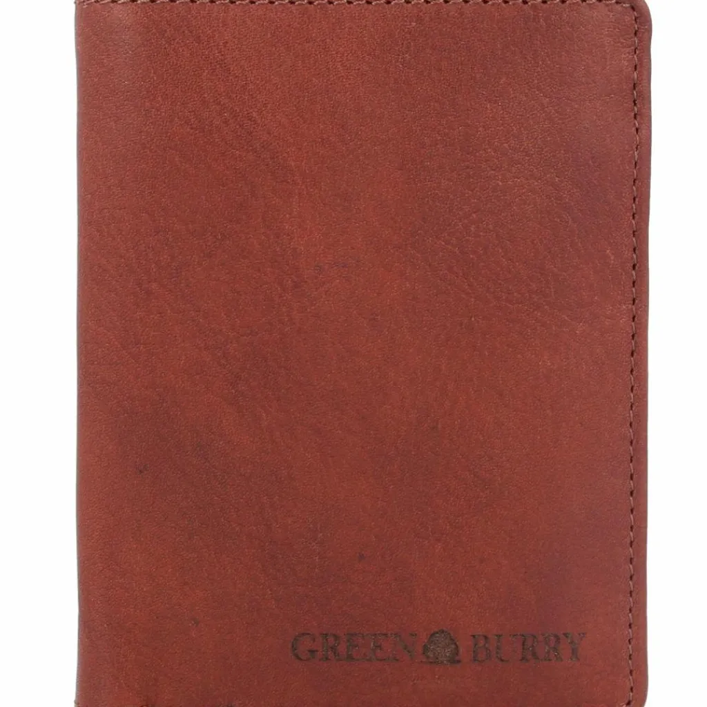Greenburry Herrengeldbörsen Hochformat<Vintage Washed Geldbörse Leder 10 cm chestnut