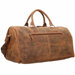 Hot Greenburry Vintage Weekender Reisetasche Leder 50 cm braun