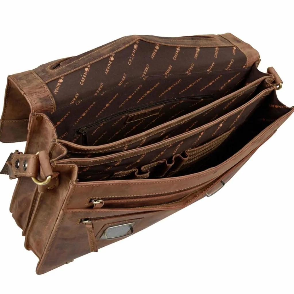 Greenburry Vintage XL Aktentasche Leder 40 cm