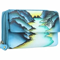 Outlet Greenland Nature Art+Craft Geldbörse RFID Leder 15 cm handbemalt