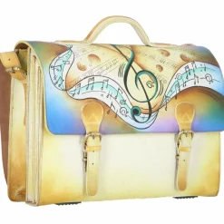 Best Greenland Nature Art+Craft Aktentasche Leder 41 cm Laptopfach handbemalt