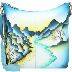 Greenland Nature Art+Craft Umhängetasche Leder 32 cm handbemalt