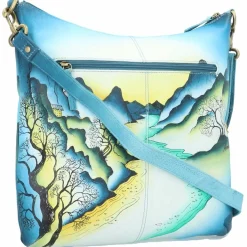 Greenland Nature Art+Craft Umhängetasche Leder 32 cm handbemalt