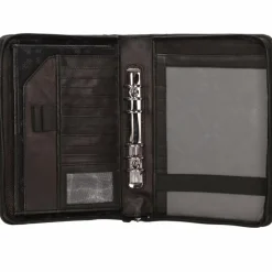 Greenland Nature Mappen Aller Art<Black Nappa Ringmappe Leder 19 cm schwarz