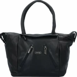 Online Greenland Nature Nappa Shopper Tasche Leder 33 cm black