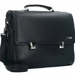 Greenland Nature Laptoptaschen|Aktentaschen<Nappa Aktentasche Leder 40 cm Laptopfach black
