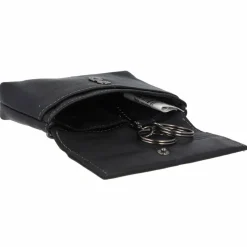Greenland Nature Schlüsseletuis<Black Nappa Schlüsseletui RFID Leder 11,5 cm schwarz