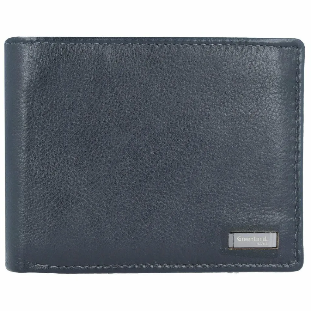 Outlet Greenland Nature Nappa Geldbörse RFID Leder 12 cm black