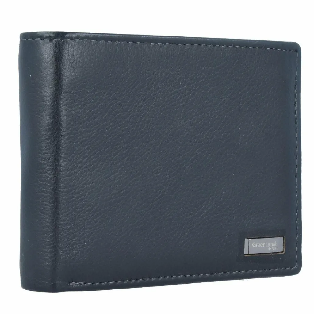 Outlet Greenland Nature Nappa Geldbörse RFID Leder 12 cm black