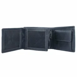 Outlet Greenland Nature Nappa Geldbörse RFID Leder 12 cm black